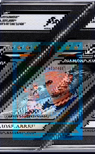 2015 Donruss Diamond Kings Jose Abreu #6 Career Stat Line /400 SGC 9