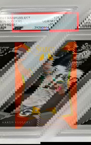 2014 Panini Select AARON RODGERS #26/75 Orange Prizm PSA 10 Gem Mint