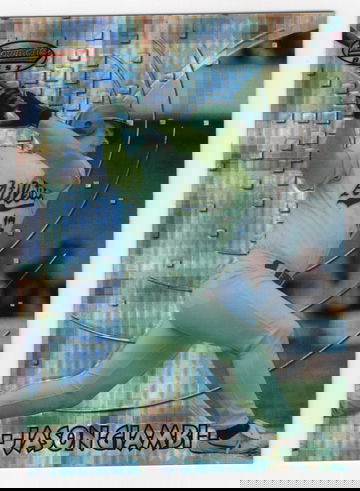 1997 BOWMAN'S BEST ATOMIC REFRACTOR JASON GIAMBI # 87 HOF