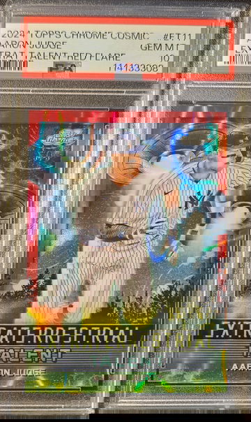 2024 Topps Chrome Cosmic AARON JUDGE ET Red Flare 5/5 PSA 10