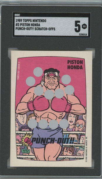 1989 Topps Nintendo Piston Honda Scratch-Off Game Punch Out!! #3 SGC 5