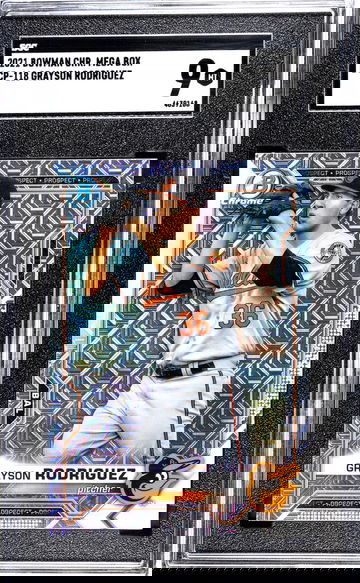 2021 Bowman Chrome Mega Box Grayson Rodriguez #BCP-118 SGC 9