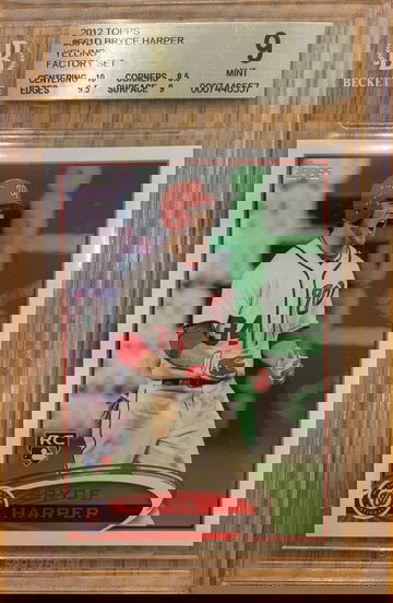 2012 Topps Bryce Harper Rookie Card #661D Yelling Factory Set BGS 9 MINT