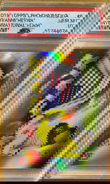 2019 Topps Chrome Bundesliga International Flair USA Giovanni Reyna PSA 10