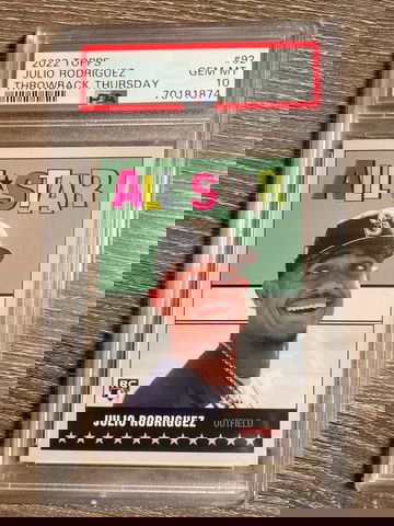 2022 Topps Julio Rodriguez RC. Throwback Thursday #92 psa 10 Mariners ROY TBT