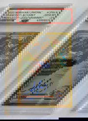 2020 Bowman Chrome Francisco Alvarez Gold Shimmer Auto PSA 10