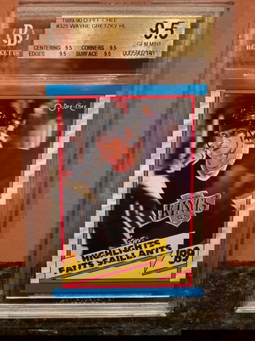 1989-90 O-PEE-CHEE OPC Wayne Gretzky #325 HL BGS 9.5 GEM MINT SP (None Higher!)