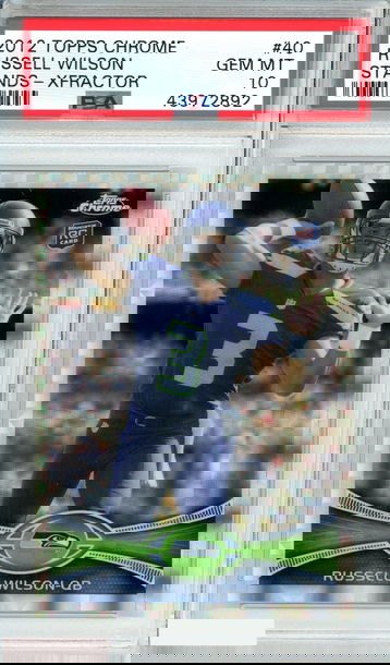 2012 TOPPS CHROME RUSSELL WILSON #40 STANDS-XFRACTOR ROOKIE RC PSA 10 GEM MT