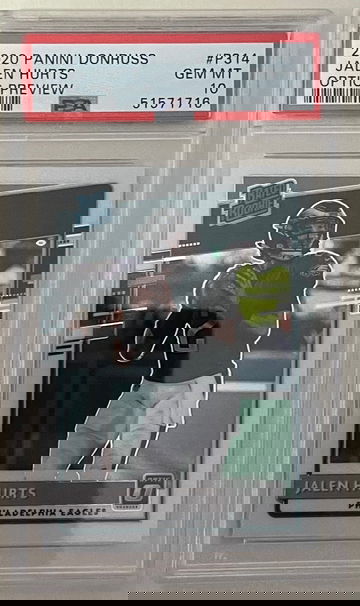 2020 Donruss Optic Preview Jalen Hurts PSA 10