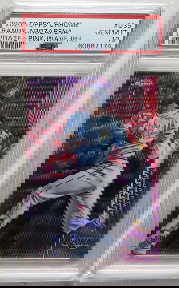 2020 Topps Chrome Update Randy Arozarena Pink Wave Refractor PSA 10 #U35 POP 2 