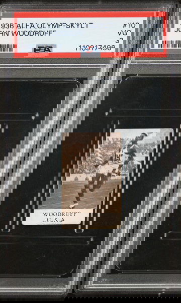 1936 Alfa Olymp-Skylt John Woodruff Track & Field #10