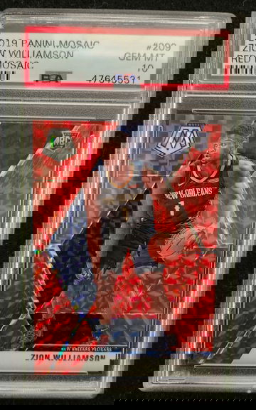 2019 Panini Red Mosaic #209 Zion Williamson PSA 10
