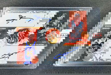 2023 Allen Iverson Stephen Curry Panini Donruss Elite Passing the Torch Dual Auto SEALED SP Autograph