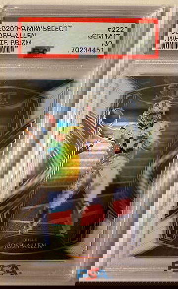 2020 Select White Prizm Josh Allen /35 Buffalo Bills