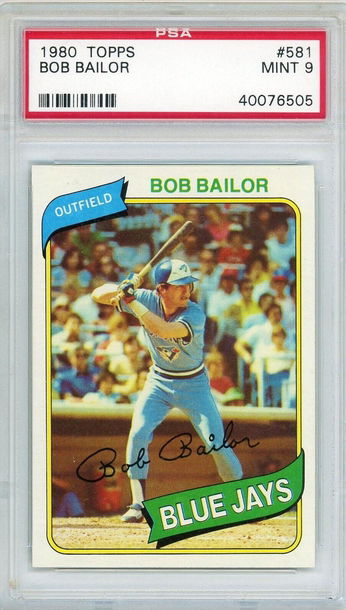 1980 Topps Bob Bailor #581 PSA 9 P1303