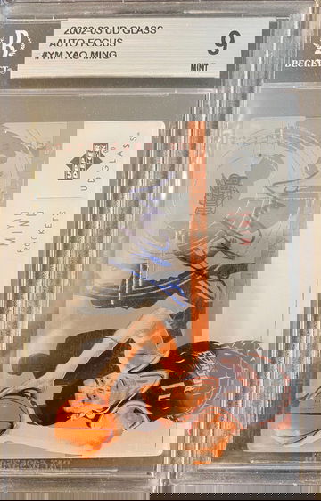 2002/03 UD Glass Rookie Auto Focus #YM Yao Ming BGS 9