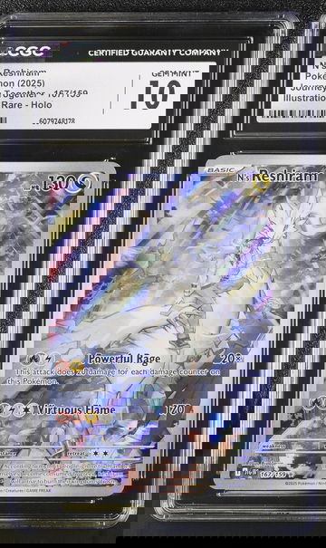 2025 Pokémon Journey Together Illustration Rare N's Reshiram #167/159 CGC 10