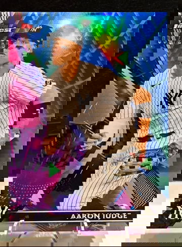 Aaron Judge  New York Yankees  2021Topps Finest Baseball  Aqua Vapour Refractor  SP /250