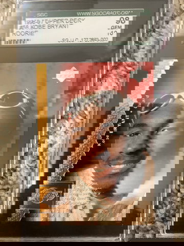 1996-97 upper deck #56 Kobe Bryant Rookie Rc SGC 98 Gem Mint 10