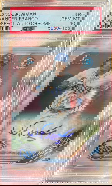 Wander Franco 2019 Bowman Chrome Prospects Auto PSA 10
