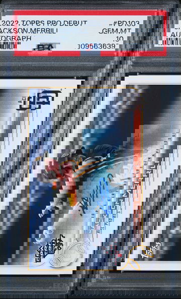 2022 TOPPS JACKSON MERRILL PRO DEBUT RC ROOKIE PSA 10