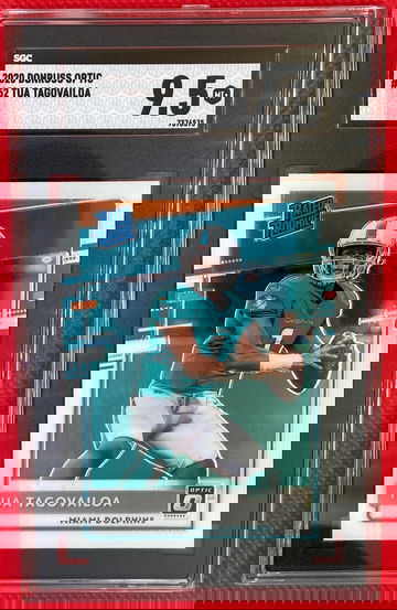2020 Donruss Optic Tua Tagovailoa Rated Rookie #152 SGC 9.5 Mint+