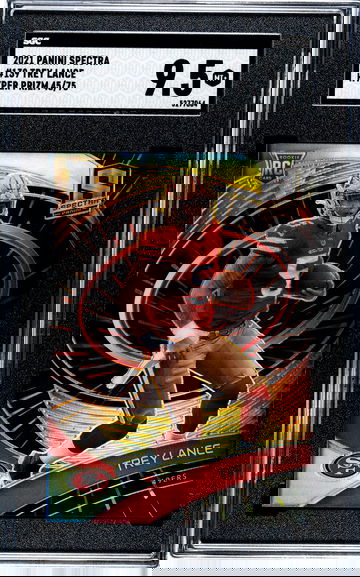 2021 Spectra #139 Trey Lance Hyper Prizm 45/75 SGC 9.5!