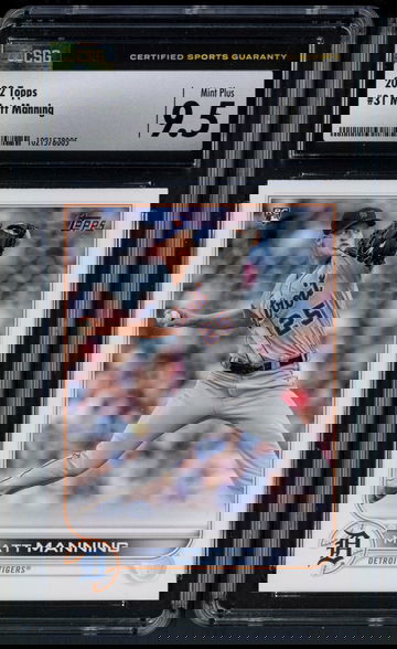 2022 Topps Series 1 Matt Manning RC #31 CSG 9.5 Mint+ Detroit Tigers