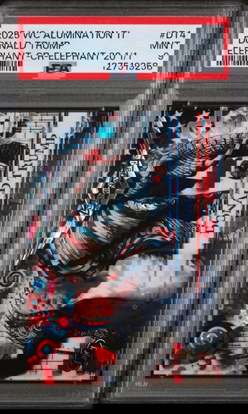 2025 Wild Card Alumination Trump Inauguration Elephant Crystal Holographic Foil-Variation 20 1/1 Donald Trump #DT4 PSA 9