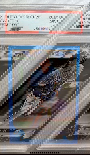 2022 Topps Chrome Bobby Witt Jr. Blue Refractor /199 PSA 9 (SHIPS TRACKED FROM CANADA)