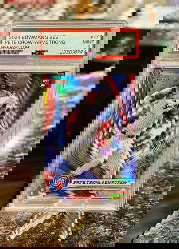 2024 Bowman's Best PETE CROW-ARMSTRONG RC - REFRACTOR #17 PSA 9 MINT Cubs Rookie