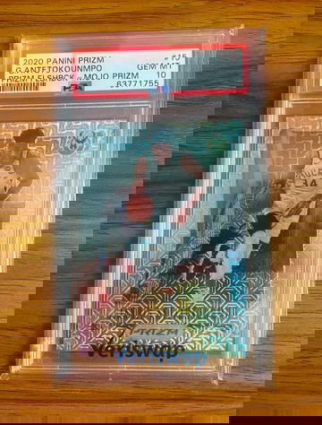 2020 Panini Prizm Giannis Antetokounmpo Flashback Mojo Prizm /25 PSA 10 #15