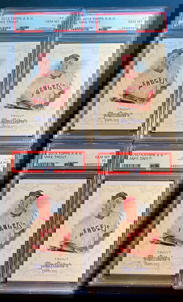 4x Lot 2013 Allen and Ginter Mike Trout PSA 10