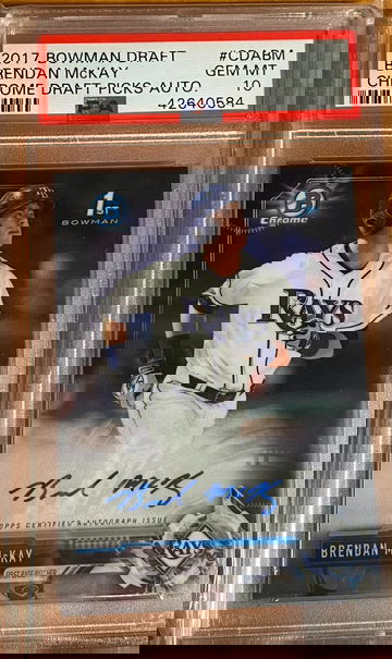 Brendan McKay 2017 Bowman chrome auto PSA 10