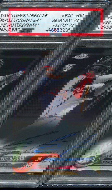 2018 Topps Chrome Ronald Acuna Jr. PSA 10 Auto 10