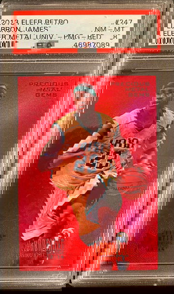 2013 Fleer Retro Precious Metal Gems PMG Lebron James /150 PSA 8