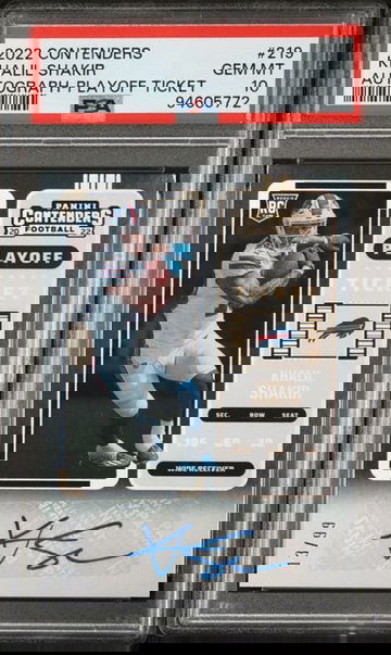 2022 Panini Contenders Khalil Shakir Playoff Ticket Rookie RC Auto /99 PSA 10