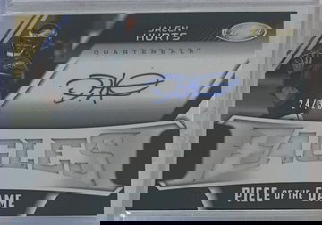 2021 Jalen Hurts Certified Piece of the Game Patch Auto 24/30