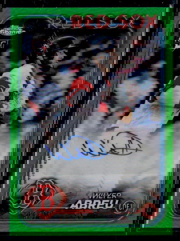 2024 Topps Chrome Green Refractor Wilyer Abreu #AC-WA RC Auto /99