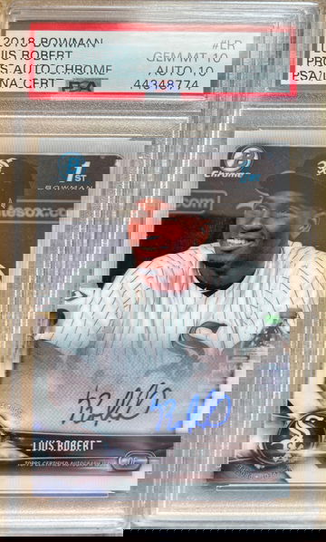 Luis Robert 2018 Bowman Chrome Prospects Auto PSA 10/10