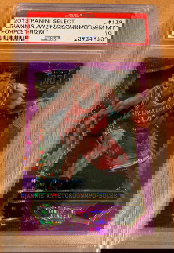 Giannis Antetokounmpo 2013 Select RC Purple Prizm PSA 10 GEM MINT