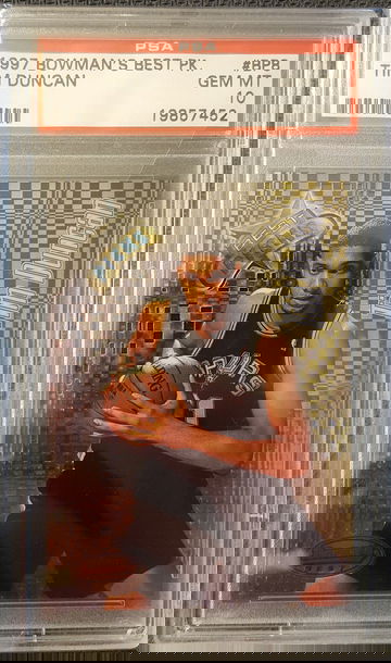 1997 Bowman's Best Tim Duncan Rookie PSA 10