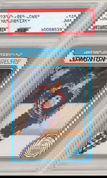 1979 O-Pee-Chee 18 WAYNE GRETZKY PSA 7 Centered OPC Rookie Card Oilers GOAT