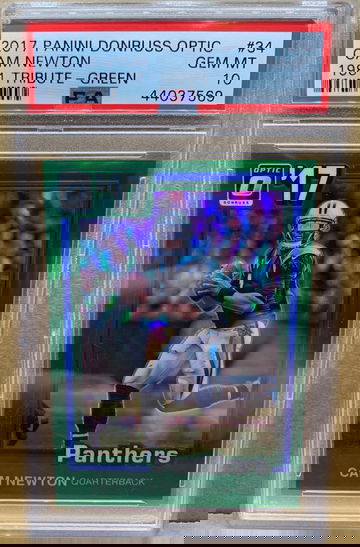 2017 Optic Cam Newton 1981 Tribute Green 2/5 PSA 10 