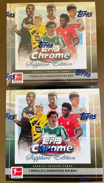 2020 - 2021 Topps Chrome Bundesliga Sapphire Edition Lot of 2 Boxes