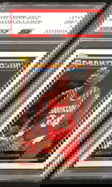 1992-93 Topps Gold #214 Hakeem Olajuwon PSA 9 MINT