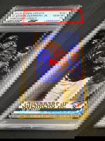 2019 Topps Update Throwing Gold Vladimir Guerrero 1974/2019 PSA 10