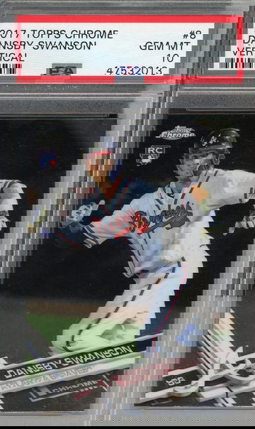 2017 Topps Chrome Dansby Swanson Vertical #8 PSA 8