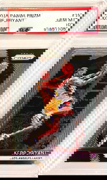 2018 Panini Prizm Kobe Bryant #15 PSA 10 GEM MINT