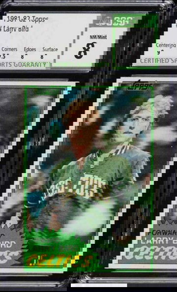 1981 Topps Larry Bird #4 SHARP! NM-MINT 2nd Year FIRST SOLO CARD! CSG 8 Celtics